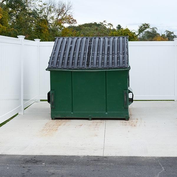 all of our commercial dumpsters come with lids to keep debris consisted of and prevent weather damage